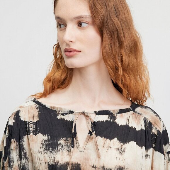 NWT Mes Demoiselles Anthropologie Talpa Blouse Tye-Dye Casual Sophisticated SZ1 - Picture 3 of 12